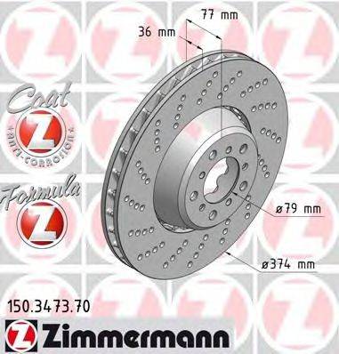 ZIMMERMANN 150347370 Тормозной диск