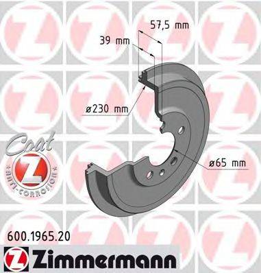 ZIMMERMANN 600196520 Тормозной барабан