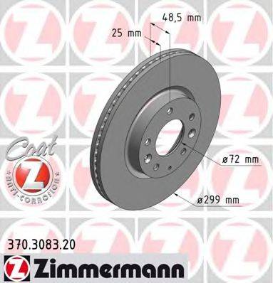 ZIMMERMANN 370308320 Тормозной диск