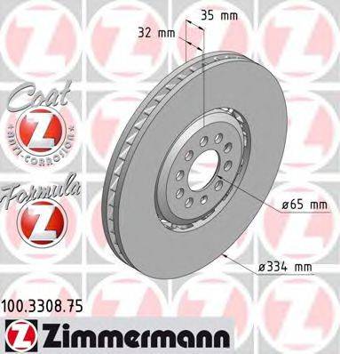 ZIMMERMANN 100330875 Тормозной диск