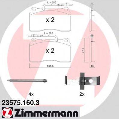 ZIMMERMANN 235751603 Комплект тормозных колодок, дисковый тормоз