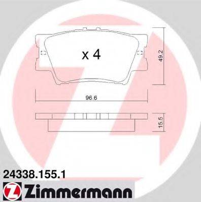 ZIMMERMANN 243381551 Комплект тормозных колодок, дисковый тормоз