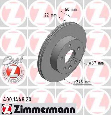 ZIMMERMANN 400144820 Тормозной диск