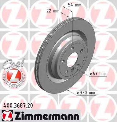 ZIMMERMANN 400368720 Тормозной диск