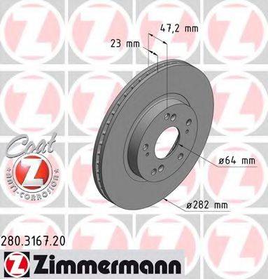 ZIMMERMANN 280316720 Тормозной диск