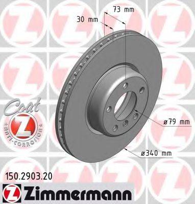 ZIMMERMANN 150290320 Тормозной диск