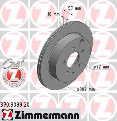 ZIMMERMANN 370308920 Тормозной диск