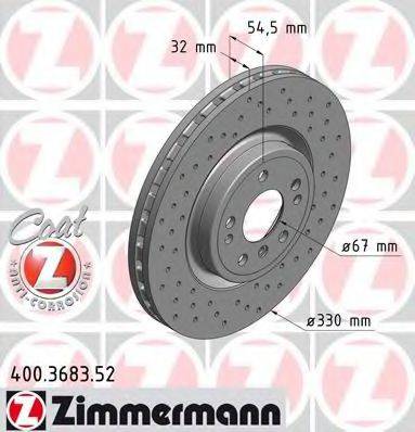 ZIMMERMANN 400368352 Тормозной диск