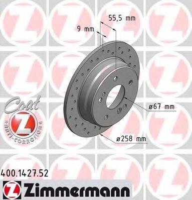 ZIMMERMANN 400142752 Тормозной диск