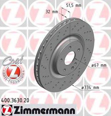 ZIMMERMANN 400363020 Тормозной диск