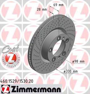 ZIMMERMANN 460152920 Тормозной диск