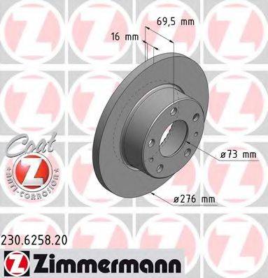 ZIMMERMANN 230625820 Тормозной диск