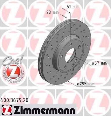 ZIMMERMANN 400367920 Тормозной диск