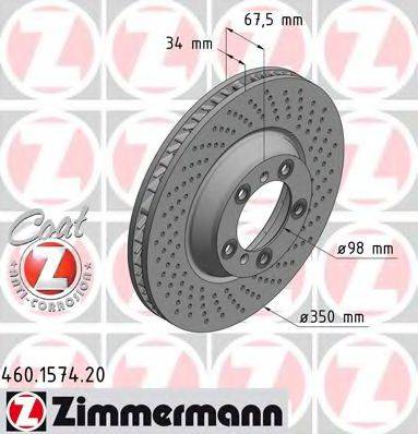 ZIMMERMANN 460157420 Тормозной диск