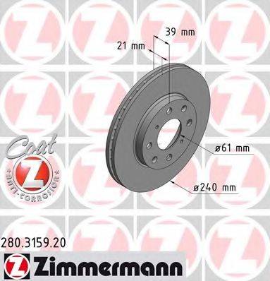 ZIMMERMANN 280315920 Тормозной диск