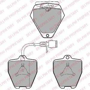 DELPHI LP1024 Комплект тормозных колодок, дисковый тормоз