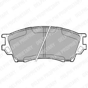 DELPHI LP1063 Комплект тормозных колодок, дисковый тормоз