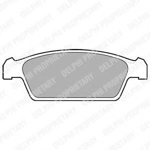 DELPHI LP1100 Комплект тормозных колодок, дисковый тормоз