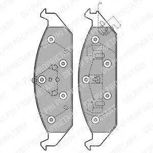 DELPHI LP1161 Комплект тормозных колодок, дисковый тормоз