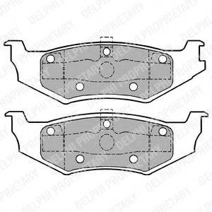 DELPHI LP1162 Комплект тормозных колодок, дисковый тормоз