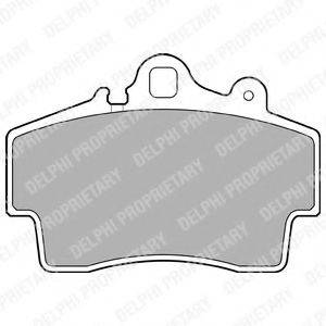 DELPHI LP1411 Комплект тормозных колодок, дисковый тормоз