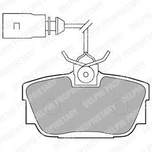 DELPHI LP1541 Комплект тормозных колодок, дисковый тормоз