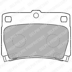 DELPHI LP1546 Комплект тормозных колодок, дисковый тормоз