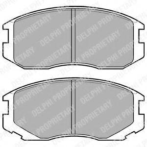 DELPHI LP1594 Комплект тормозных колодок, дисковый тормоз