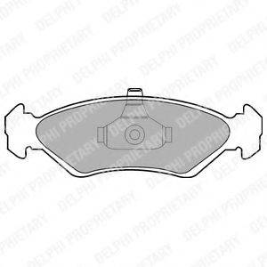 DELPHI LP1603 Комплект тормозных колодок, дисковый тормоз