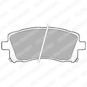 DELPHI LP1663 Комплект тормозных колодок, дисковый тормоз
