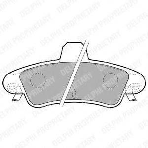 DELPHI LP1725 Комплект тормозных колодок, дисковый тормоз