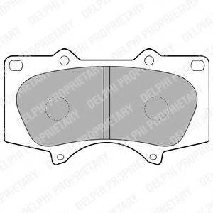 DELPHI LP1782 Комплект тормозных колодок, дисковый тормоз