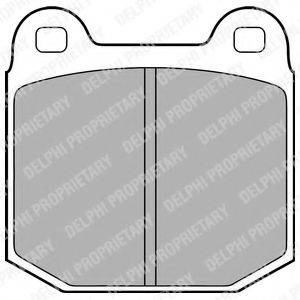 DELPHI LP1814 Комплект тормозных колодок, дисковый тормоз
