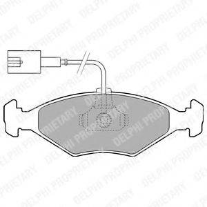 DELPHI LP1855 Комплект тормозных колодок, дисковый тормоз