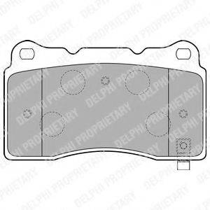 DELPHI LP1858 Комплект тормозных колодок, дисковый тормоз