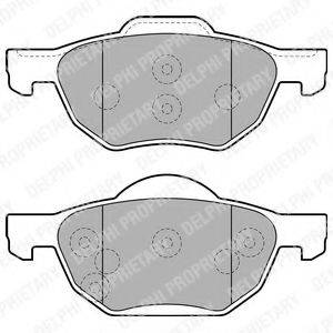 DELPHI LP1862 Комплект тормозных колодок, дисковый тормоз