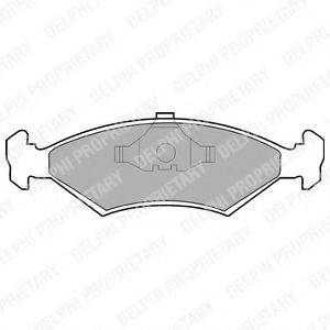 DELPHI LP204 Комплект тормозных колодок, дисковый тормоз