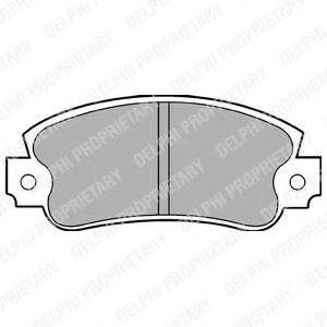 DELPHI LP353 Комплект тормозных колодок, дисковый тормоз