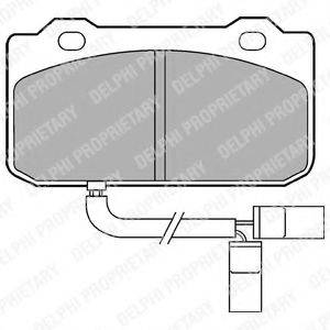 DELPHI LP432 Комплект тормозных колодок, дисковый тормоз