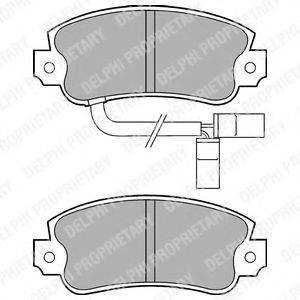 DELPHI LP433 Комплект тормозных колодок, дисковый тормоз