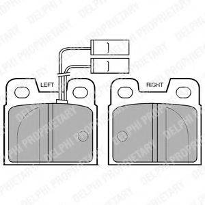 DELPHI LP484 Комплект тормозных колодок, дисковый тормоз