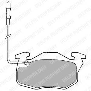 DELPHI LP490 Комплект тормозных колодок, дисковый тормоз