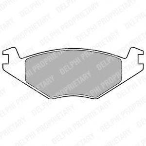 DELPHI LP505 Комплект тормозных колодок, дисковый тормоз