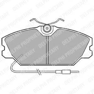 DELPHI LP542 Комплект тормозных колодок, дисковый тормоз