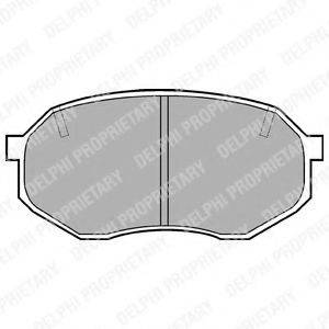 DELPHI LP630 Комплект тормозных колодок, дисковый тормоз