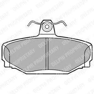 DELPHI LP637 Комплект тормозных колодок, дисковый тормоз