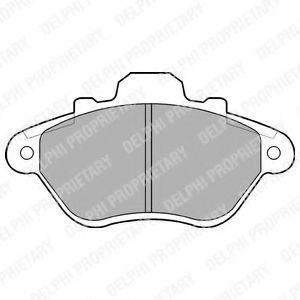 DELPHI LP666 Комплект тормозных колодок, дисковый тормоз