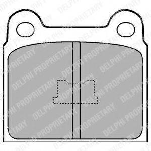 DELPHI LP76 Комплект тормозных колодок, дисковый тормоз