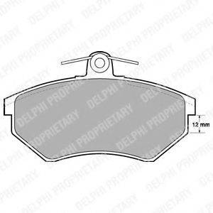 DELPHI LP778 Комплект тормозных колодок, дисковый тормоз