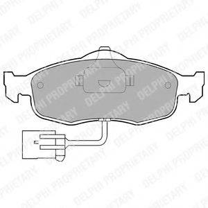 DELPHI LP781 Комплект тормозных колодок, дисковый тормоз